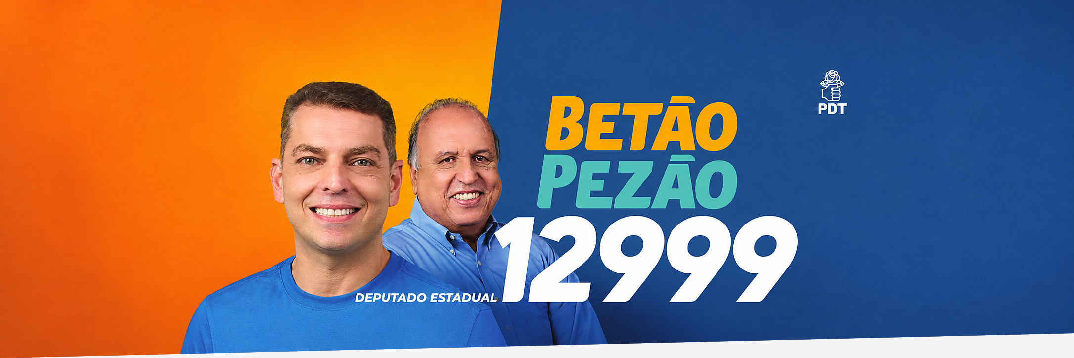 Betão Pezão, candidato a deputado estadual, número 12999